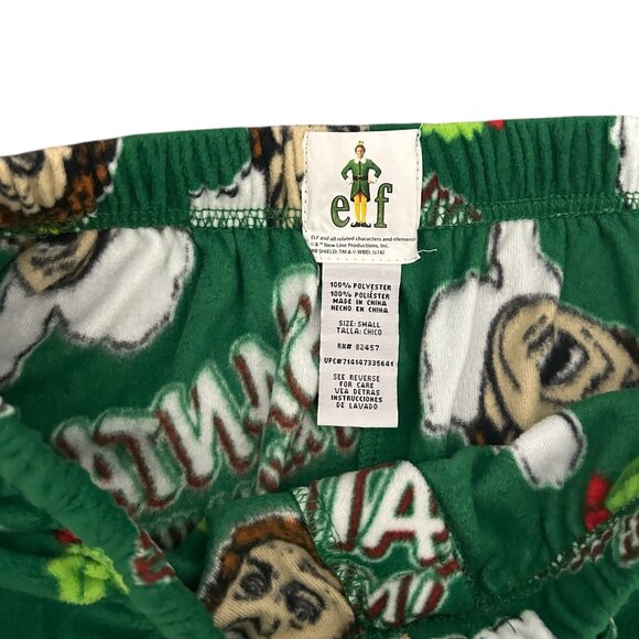Buddy The Elf Movie Men's Size Small Sleep Pajama Pants Green - Picture 2 of 6